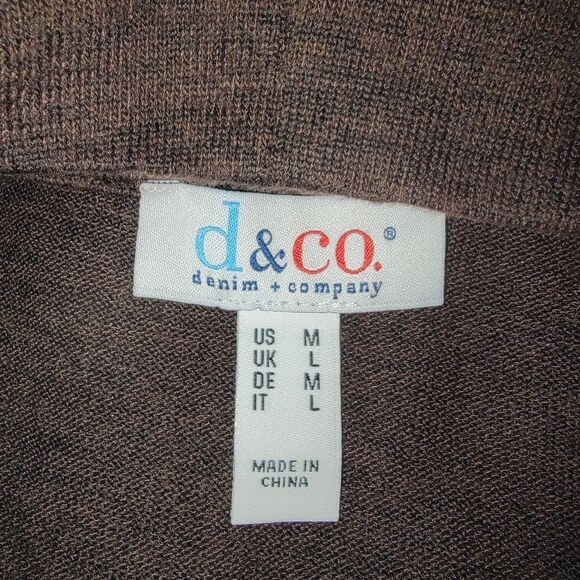 Denim & Co. Heavenly Jersey Long Sleeve Button Neckline Knit Top Size Medium - Picture 5 of 6